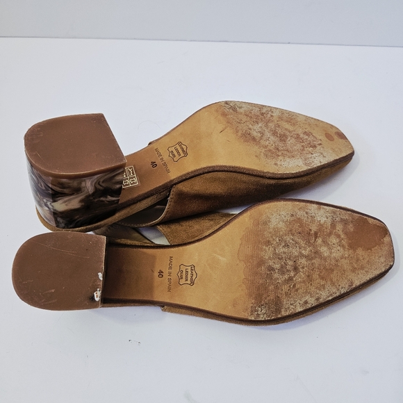 Maguire Malaga Slingback Heels Size 40 US 9.5 - 10 Beige Suede Leather Shoes - Picture 8 of 9